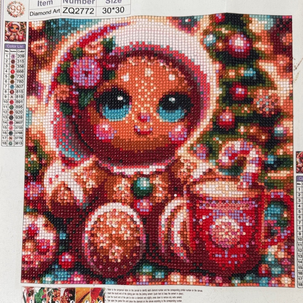 Festive Gingerbread Diamond Art Kit